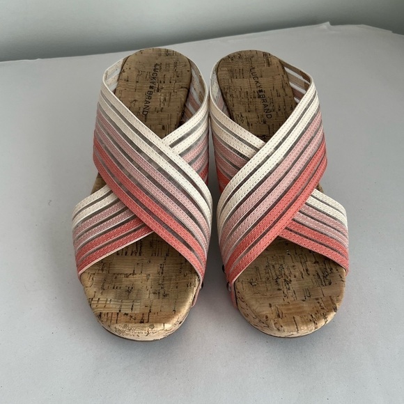 Lucky Brand Womens Mykayla Cork Wedge sandal Size 9 - Picture 1 of 12